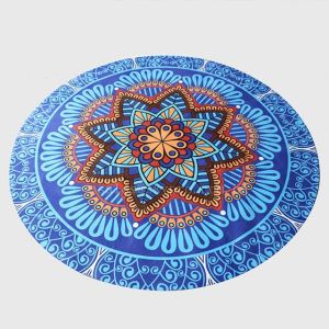 China Customized Pattern Natural Rubber Mat / Mandala Printed Meditation Mat on sale
