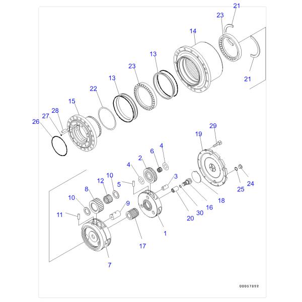 SK140-8 PC130-8 Kobelco Excavator Travel Gearbox Without Motor YY15V00015F1 TZ600D1000-01