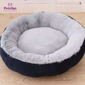 OEM donut shaped Faux Fur Comfy Calming Dog Bed