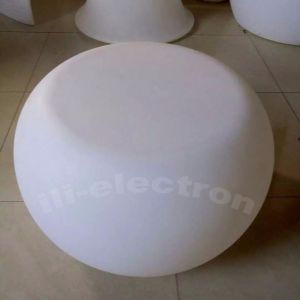 Rechargeable plastic Lighted up led round coffee table