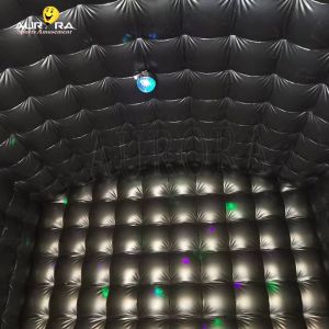 Black color Mobile Inflatable Nightclub Tent Blow Up Disco Tent CE EN14960