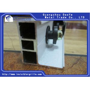 Fixed Aluminium Sliding Rail , Invisible Grilles Aluminium Track Channel