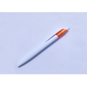 White Color Plastic Ball Pen with customized printing Logo for promotion