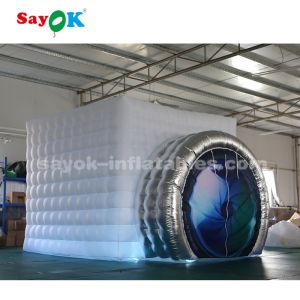 Inflatable Party Tent White And Silver Camera Shaped Inflatable Photo Booth For