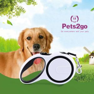 Size M ABS Nylon 0.24kg Retractable Pet Leash