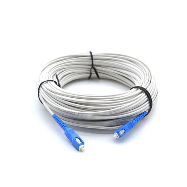 G657a Ftth Drop Fiber Optic Cable / OD7.3mm 2Core Flat Drop Fiber Cable