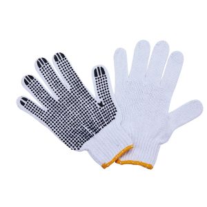 C078D2-N T/C Double Side PVC Dotted Cotton Work Gloves for Safety Anti-Slip
