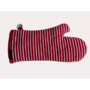 Wholesale Strip Design Oven Mitts Oven Gloves , Red from china suppliers