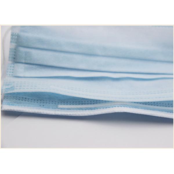 Hypoallergenic Disposable Face Masks , Disposable Blue Mask Latex Free