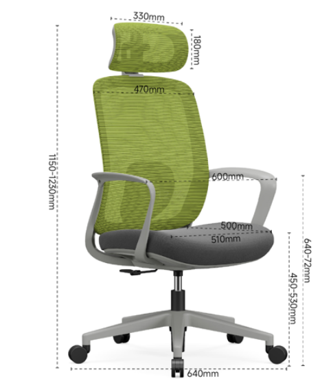 PP Material Armrest Office Swivel Chair Featuring Integrated Back Support Fixed Armrests and Durable Wheels for Office