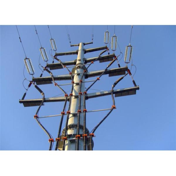 Steel Tubular Hot Dip Galvanized Pole Power Transmission Pole Joint Connection