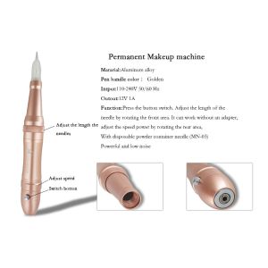Aluminum Alloy Microneedling Eyebrow Pen Permanent Makeup Machine Easy To