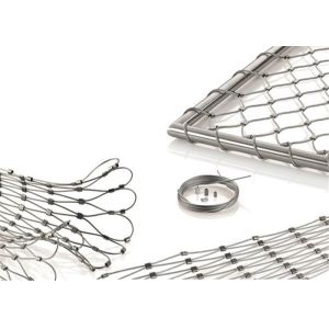 China 1.2mm Diamond Metal Mesh / 316L Rope Mesh Green Wall 200mm on sale