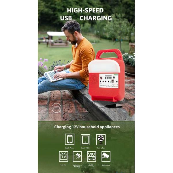 Home Energy Portable Solar System Light Converters Dc / Ac Way Mobile Charging Kits