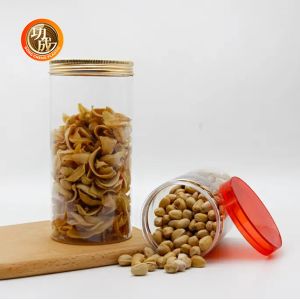 Custom PET Food Plastic Wide Mouth Jars With Lids 410ml