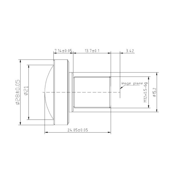 1/2", 1.54mm, Φ4.5mm 8 Megapixel S Mount Fisheye lens,HFOV 185°, high quality