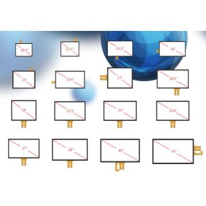 12.1" 10 Point Projected Capacitive Industrial Touch Panel Controller PCT/P-CAP