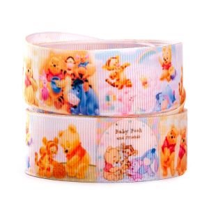 Wholesale Custom Printed 1cm Width Pink DIY Handmade Polyester Ribbon Tape With