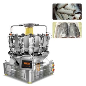 Waterproof Automatic Multihead Weigher Weight 1kg Seafood Frozen Fish Packing