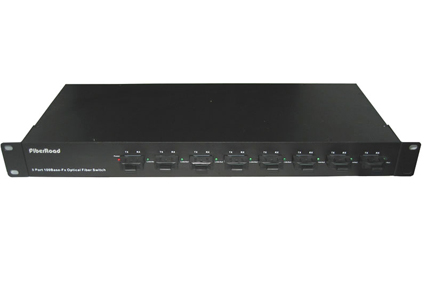 Quality Dynamic LED 100Base-Fx Fiber Optical Switch 100M 8 Port 100Mbps Transmission for sale