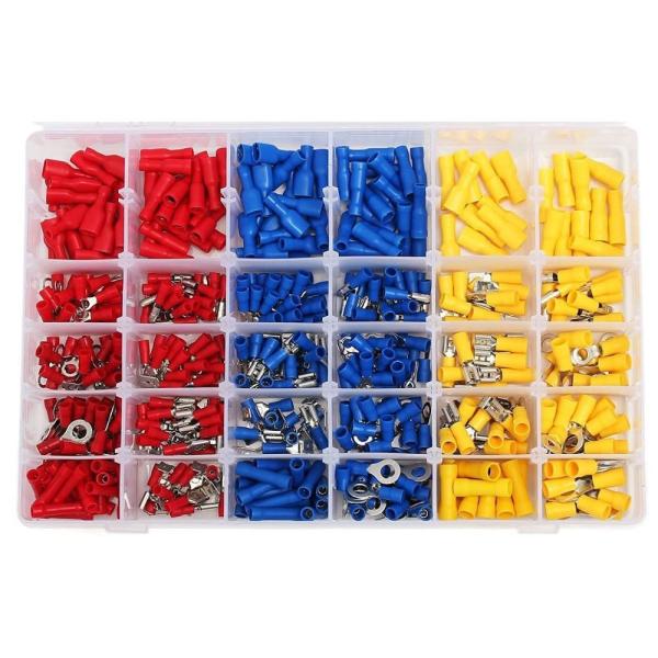 Quality 480pcs Insulated Terminals Electrical Crimp Connector Butt Spade Ring Fork Terminal Set Kit With Case for Year Universal for sale