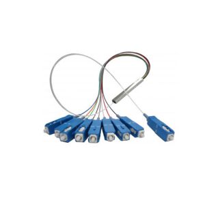 Miniature Optical Fiber Splitter 1x8 Mini Type PLC With SC Connector