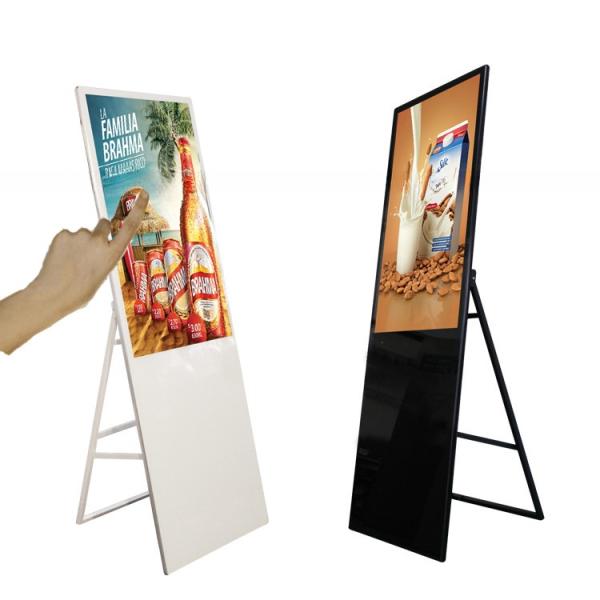 Quality Portable foldable Alone Standing 49 inch TFT LCD LED wifi network Android signage Menu board Poster AD touchscreen kiosk for sale