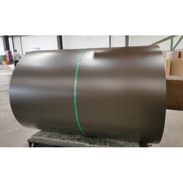 0.45mm 1200mm AZ150 PPGL Pre Finished Color Steel Coils Brown S320GD For Roof Cladding