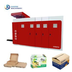 Leading Edge Feeding Corrugated Box Printing Machine With Rotary Die Cutting