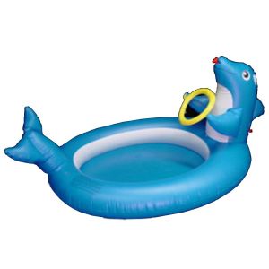 Small Water Park Kids Inflatable Pool with Animal for Backyard Play