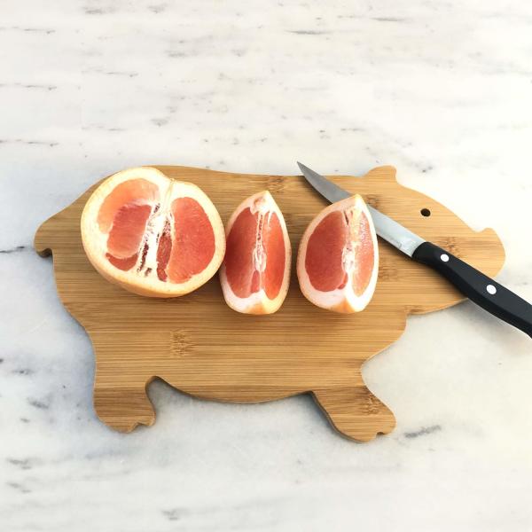 Custom 35x19cm 24 Bamboo Cutting Board Pig Shaped