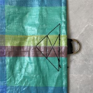 Waterproof Dustproof Stripe Grid PE Tarpaulin for Item Covering and Sunlight