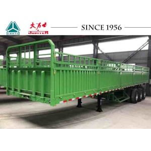 40FT 3 Axles Flatbed Trailer 40 Tons Payload Light Weight With High Wall