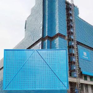Fall Protection Netting Steel Plate Blue Metal Protective Scaffold Mesh