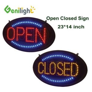 Wholesale Aluminium Plastic Background Oval LED Open Closed Board with 5mm Superbright LED Material from china suppliers