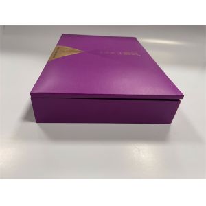 Buy cheap Rectangle Gift Wrapping Box Purple Custom Magnetic Closure Box from wholesalers