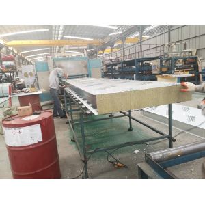 Prefabricated Building PPGI Rock Wool Foam Sandwich Panel