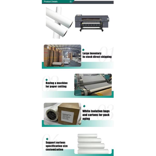 33g 47 Inch Breathability Printable Sublimation Paper For Dye Sublimation Printing