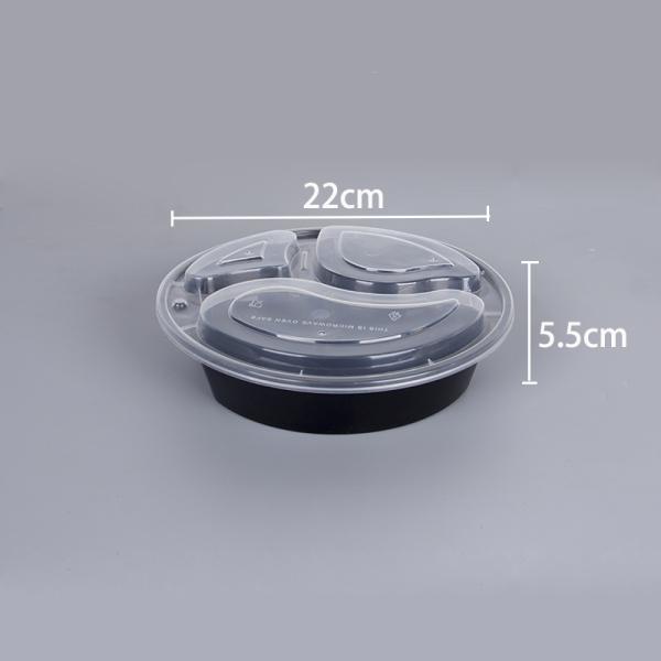 Biodegradable 22*5.5cm 3 Compartment Disposable Lunch Box