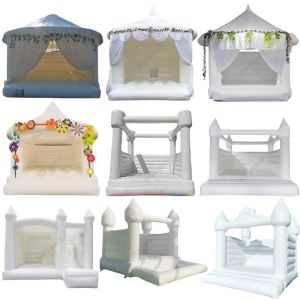 Shopping Center Must-Have Luxury White Inflatable Bouncy Slide for Community