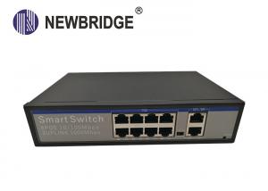 China 30 Watt Output  Industrial Network Switch 10 POE 10/100/1000Mbps Ports 2 Uplink Port on sale