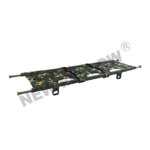 Camouflage Four Folded Folding Stretcher With Flexible Nylon Handles