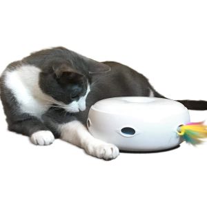 Nighttime Light Interactive Cat Toys With Electronic Rotating Feather Smart Mode