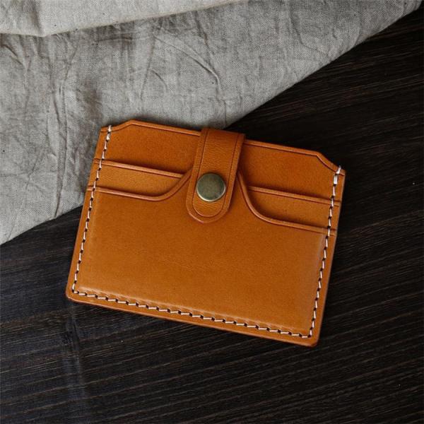 Genuine Leather Double-Layer Card Box for Credit Cards Automatic Ejection and Low MOQ