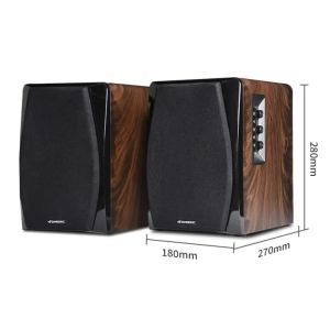 6 Ohms Wireless Active Bookshelf Speaker Stereo 100W Power Output