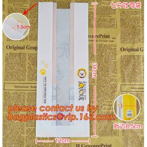 Custom bread food paper bags with your own logo,Factory Supplier Eco-friendly