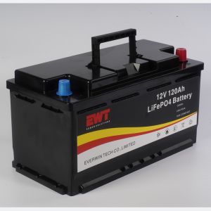 Long Lasting 12V 120AH Lifepo4 Battery Pack For Solar System Black Charge