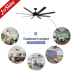 64" 8 ABS Blades Ceiling Fan with Remote Control LED Light Source and KC