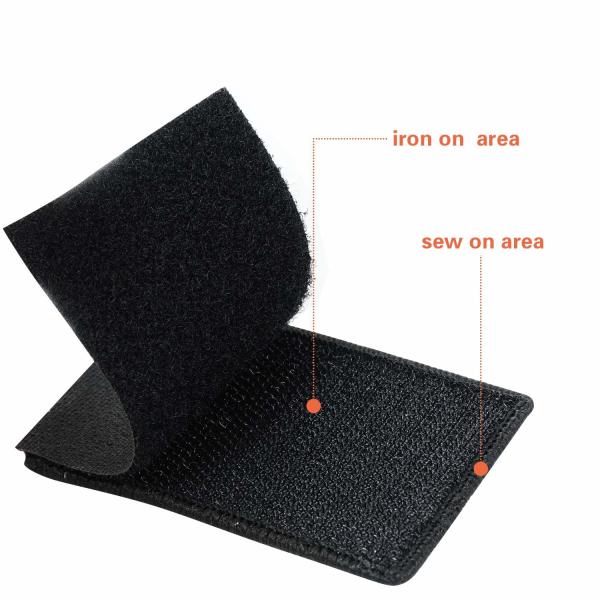 Fabric Damask Cloth Sew On Embroidered Badges Woven Patch With Velcro Hook