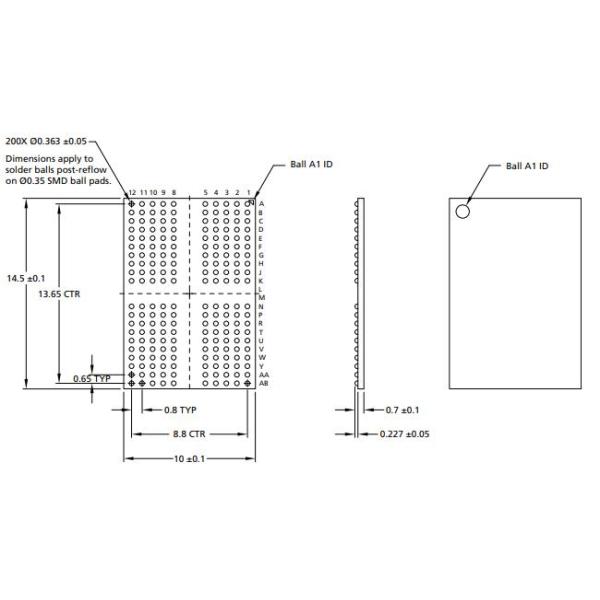 Memory IC Chip MT53E256M16D1DS-046 WT:B 4Gbit SDRAM Mobile LPDDR4 Memory IC VFBGA-200